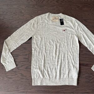 Vintage Hollister Sweater Mens Sz M Gray Heather round Neck Logo Y2K Retro
